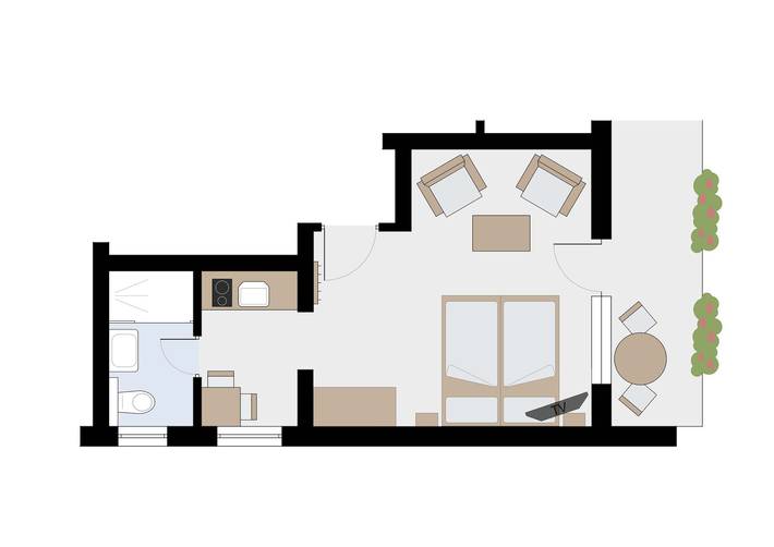 Geheel appartement, Vakantieappartement voor 2 personen met balkon in Oberstdorf, Zwaben (Bayern)