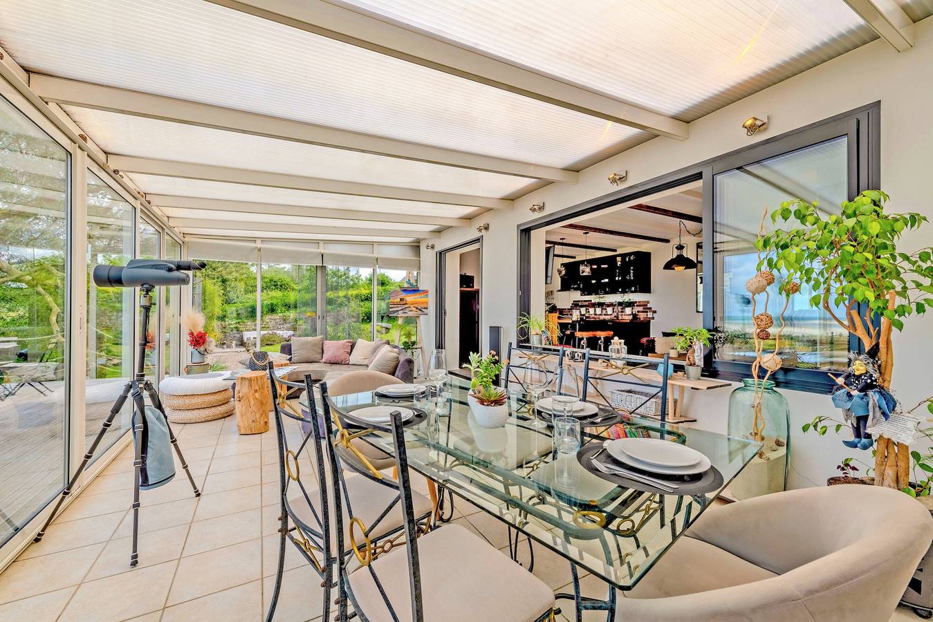 Villa 'Maison Vue Mer Avec Piscine' mit Meerblick, Privatem Pool und Wlan in Plouider, Brest und Umgebung