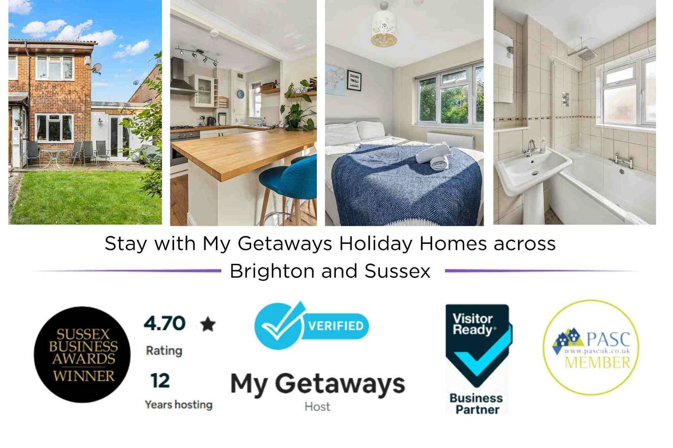 Ferienhaus für 4 Personen mit Garten in West Sussex