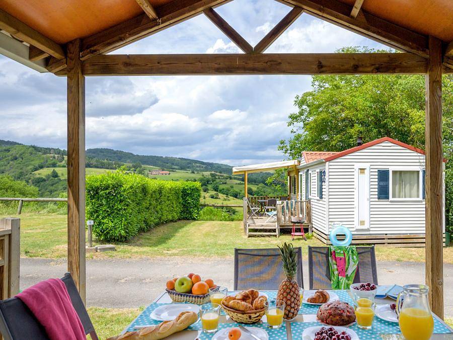 Flower Camping de Mars - Mobilheim 6 personen - Komfort - 3 Zimmer in Cordelle, Roanne und Umgebung
