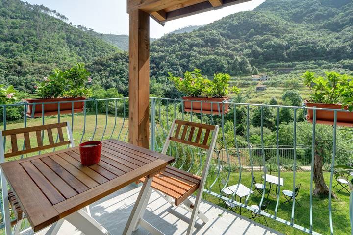 Room 'Oiva' with Mountain View, Wi-Fi and Air Conditioning in Ellera (Albisola), Albisola Superiore