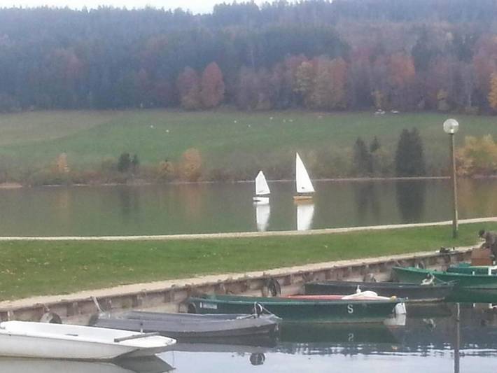 Location de vacances pour 3 personnes, avec Terrasse ainsi que Jardin et Vue sur le lac à Saint-Point-Lac