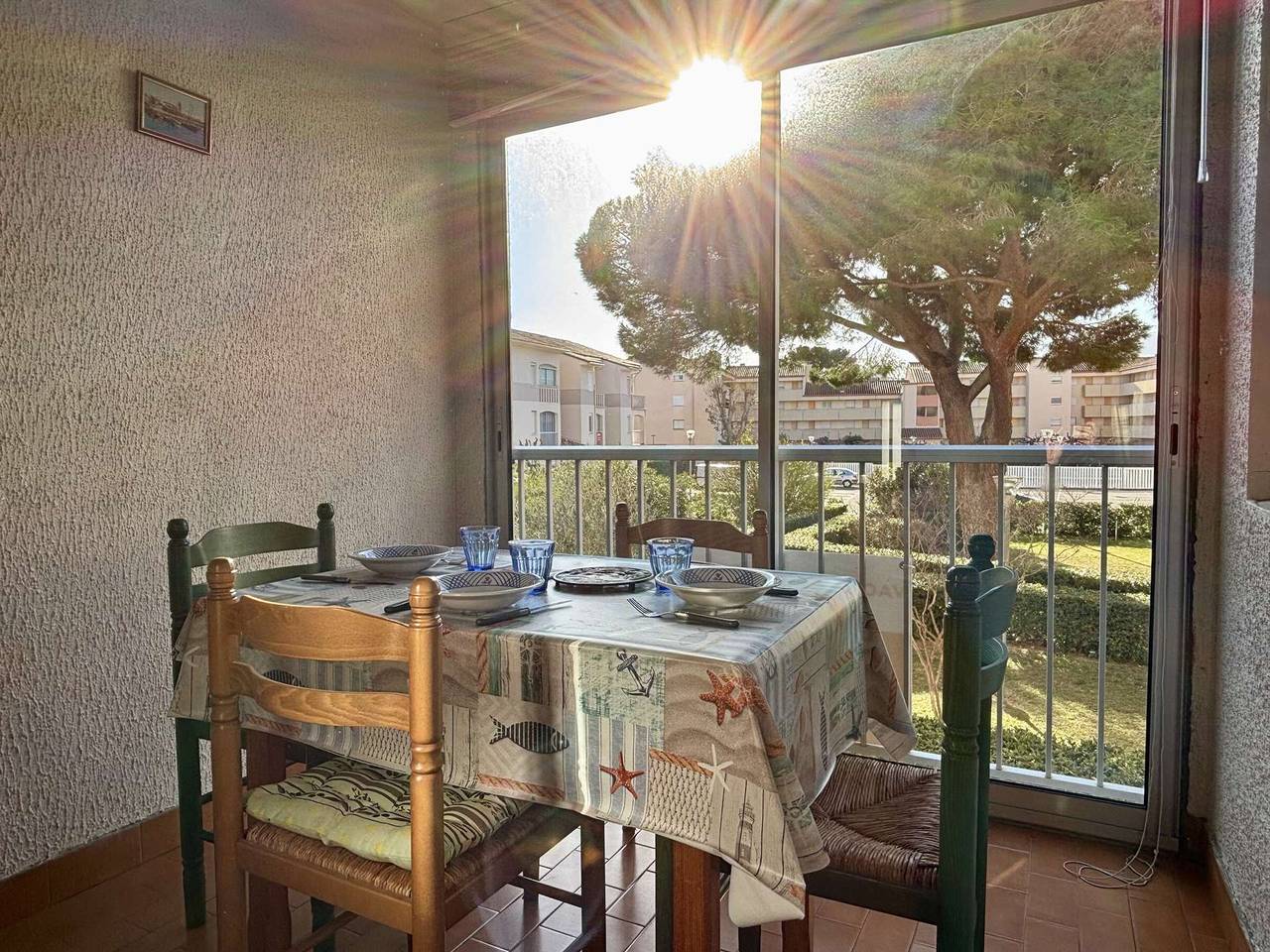 Ganze Wohnung, Studio 400m vom Meer, verglaste Loggia, Tv in La Côte Vermeille, Argelès-sur-Mer