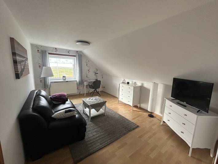 Ferienwohnung für 2 Personen, mit Garten und Seeblick auf den Halligen