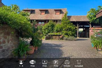 Gîte pour 4 personnes, avec vue et terrasse à Sainte-Croix-en-Plaine