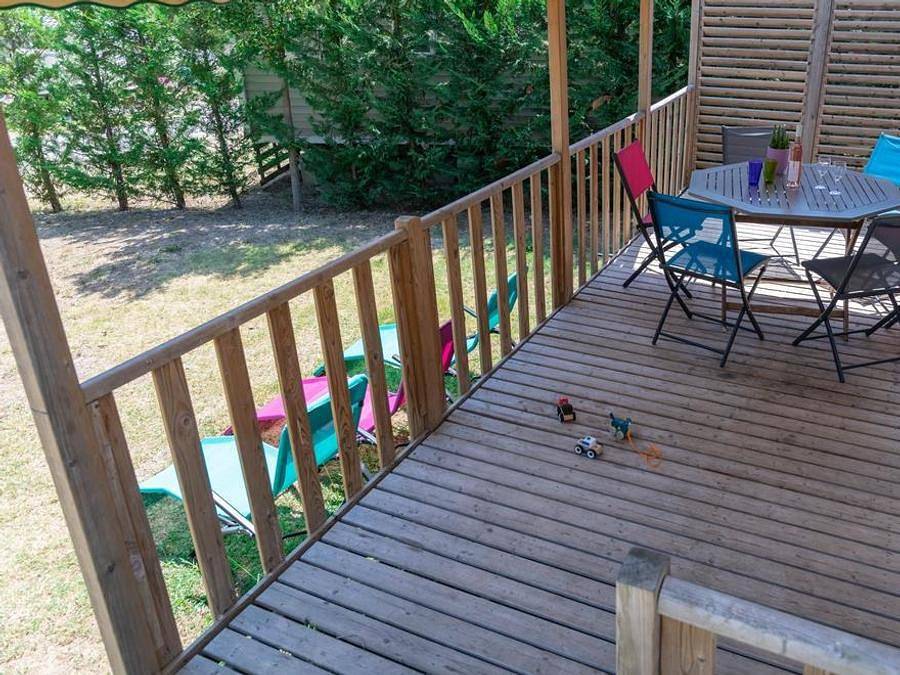 Flower Camping Provence Vallée - Mobilheim 6 personen - Mh3 Privilege Premium (Tv + Klimaanlage) in Manosque, Regionaler Naturpark Luberon