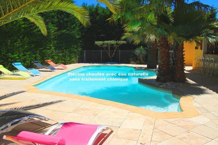 Maison de vacances pour 4 personnes, avec jardin ainsi que piscine et vue