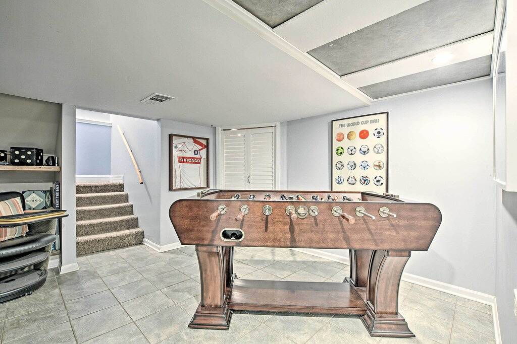 Lakefront Home w/ Game Room, Theater & Dock! in Fox Lake