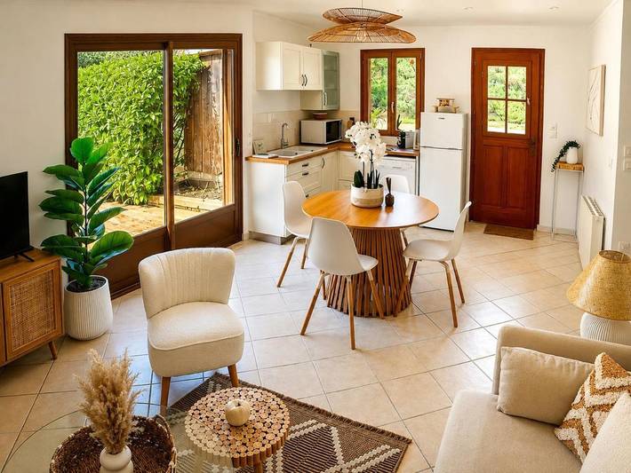 Location de vacances pour 4 personnes, avec Terrasse et Jardin à Hostens