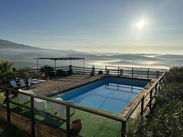 Ferienhaus für 4 Personen, mit Ausblick und Garten sowie Meerblick