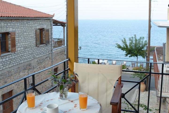 Ośrodek wypoczynkowy dla 3 osób, z widok i taras w Arkadia