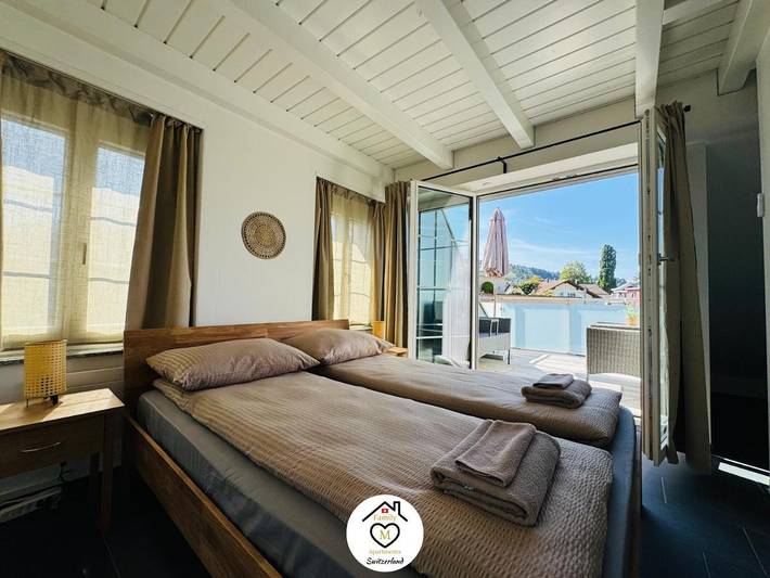 Gîte pour 8 personnes, avec Balcon ainsi que Terrasse et Vue à Horw