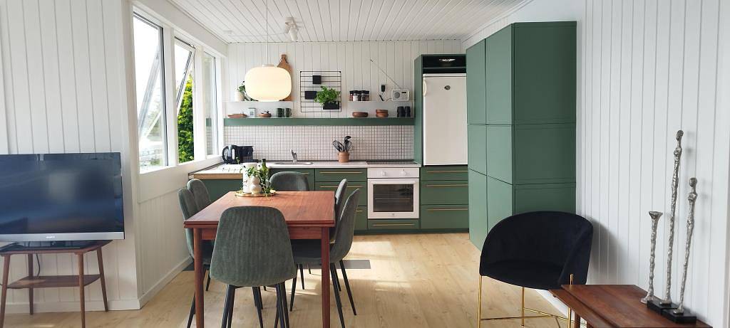 Schönes Haus von 45 m2 in der ersten Reihe mit Blick auf den Fjord und mit Panoramablick auf den Limfjord in Erslev, Morsø