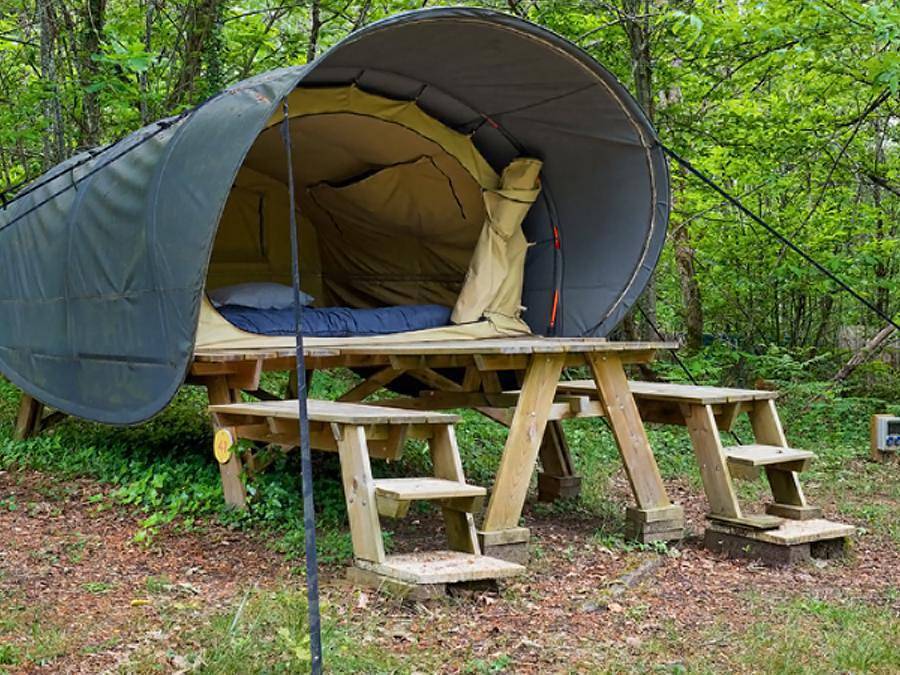 La Clairière - écolieu de vacances - Zelt 2 personen - Abenteuer in Lamothe-Fénelon, Lot