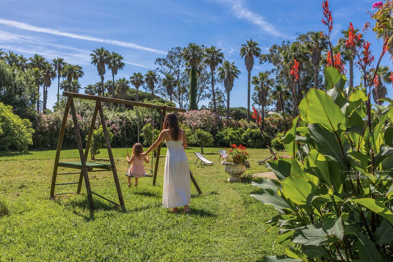 Villa Washingtonia - villa de charme avec accès privé à la plage in Taglio-Isolaccio, Arrondissement de Corte