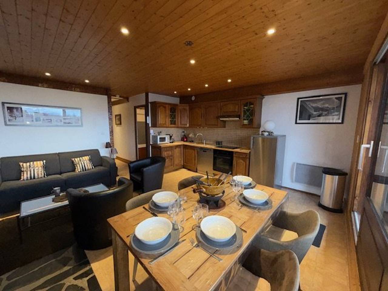 Entire apartment, Apartment with balcony, mountain view - 6 guests in Les Saisies, Albertville region