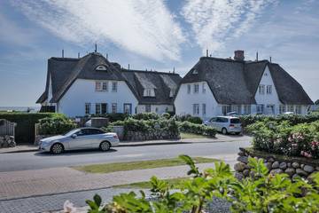 Ferienwohnung für 3 Personen, mit Garten und Terrasse sowie Ausblick, mit Haustier in Rantum