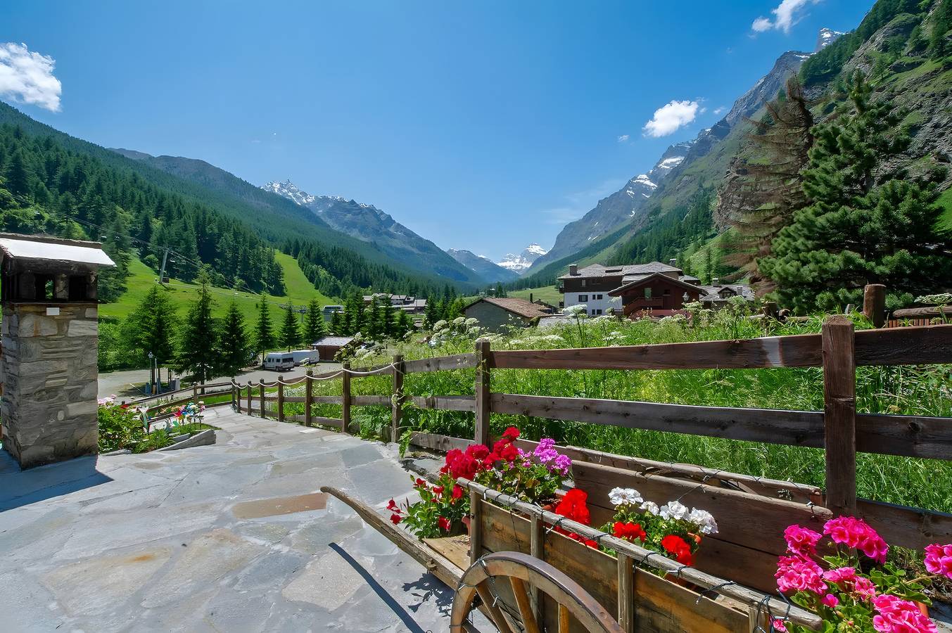 Kamer '5' met uitzicht op de bergen, gedeeld terras en Wifi in Chanavey, Rhêmes-Notre-Dame