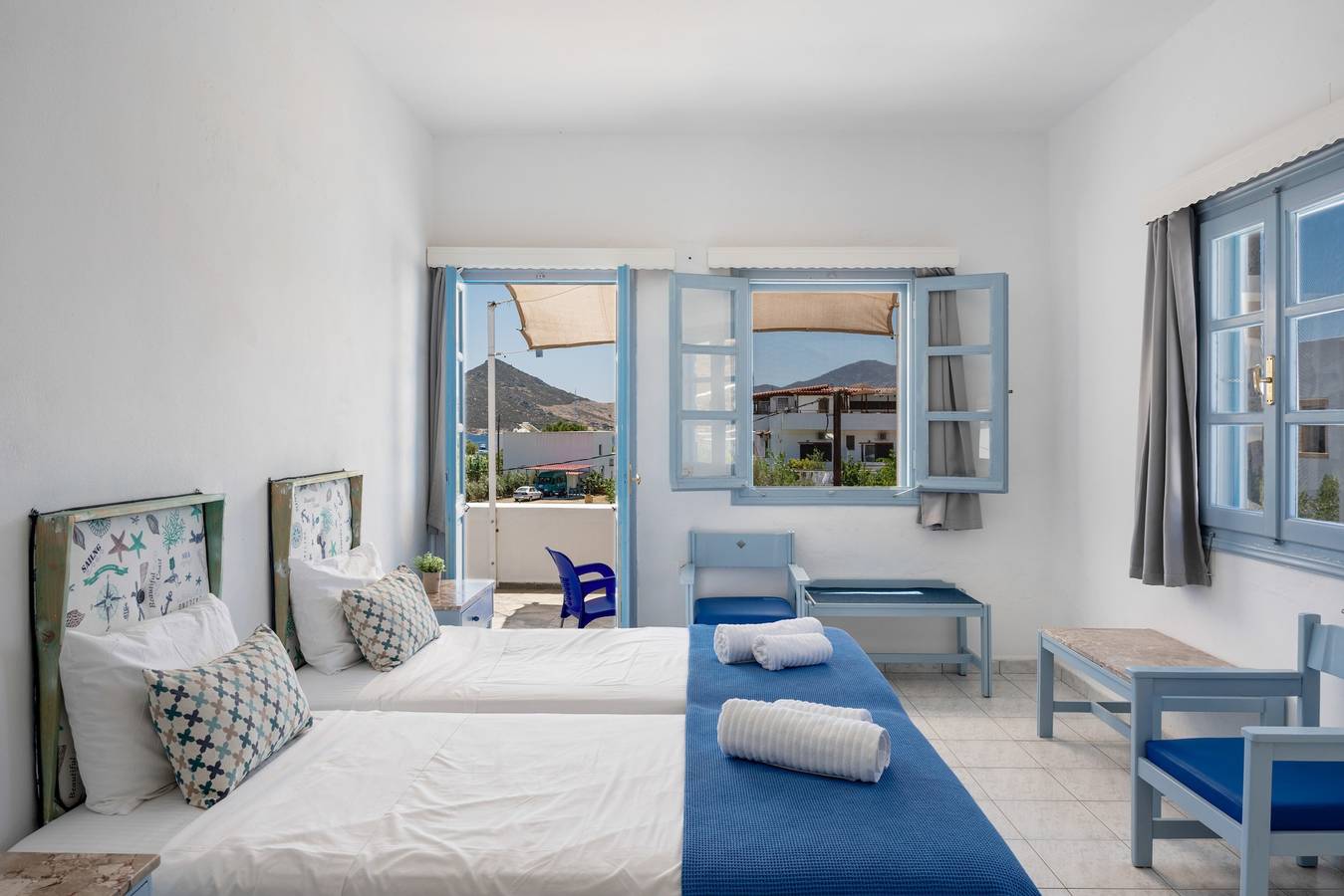 Appartement dans un hôtel "Pico Bello Patmos 16" avec terrasse privée, jardin partagé et Wi-Fi in Dodécanèse