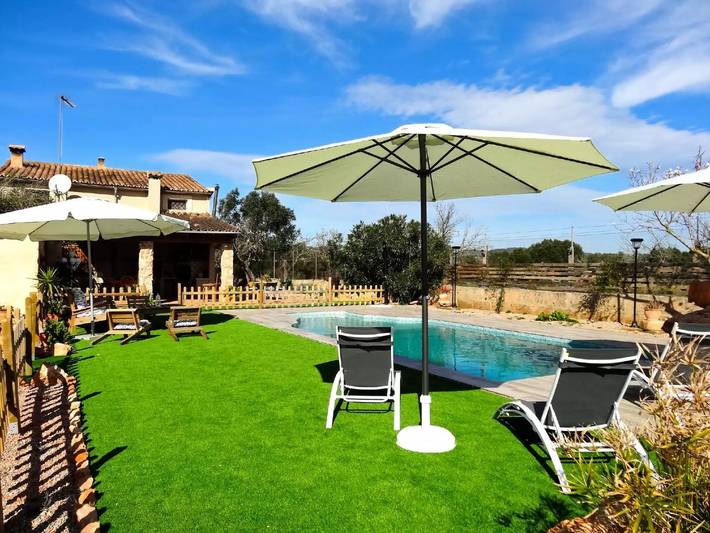 Chalet para 9 personas, con piscina y jardín en Son Antem