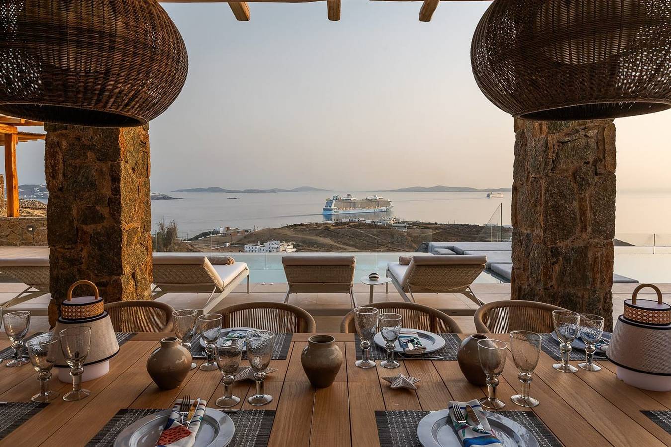 Thrilling Mykonos Villa | Villa Poseidon’s Edge | 6 Bedrooms | Sea Views in Agios Stefanos, Mykonos