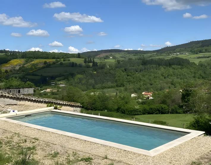 Ferienhaus für 15 Personen mit Gemeinschaftspool, Terrasse und Wlan in Deux-Grosnes, Villefranche-sur-Saône und Umgebung