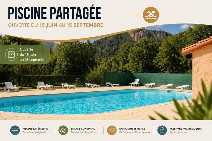 Gîte pour 4 personnes, avec Balcon ainsi que Piscine et Vue dans Thermes de Digne les Bains - 3