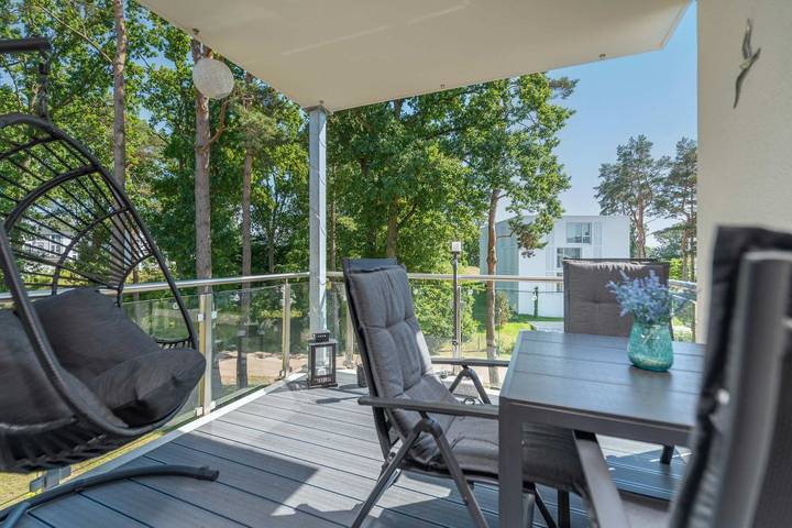 Ganze Wohnung, Ferienwohnung „Haffhafen“ mit Sauna & Balkon am Stettiner Haff in Zirchow in Zirchow, Usedom
