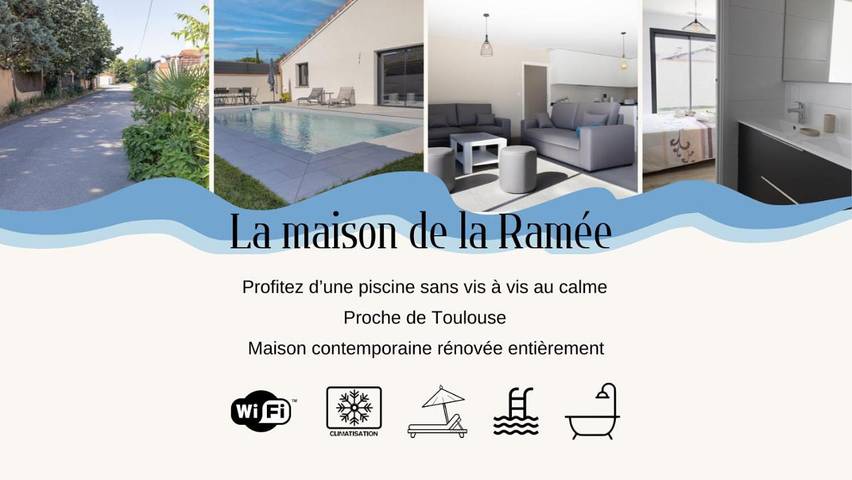 Maison de vacances pour 6 personnes, avec Terrasse ainsi que Jardin et Piscine à Tournefeuille