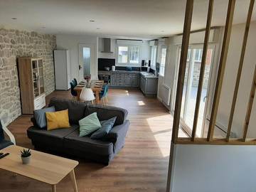 Gîte pour 6 personnes, avec terrasse dans Port de Barfleur