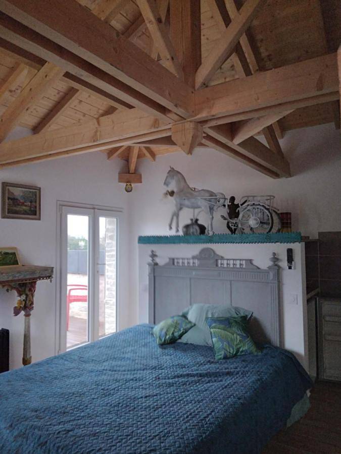 Maison d’hôte pour 2 personnes, avec jardin et balcon ainsi que piscine et vue