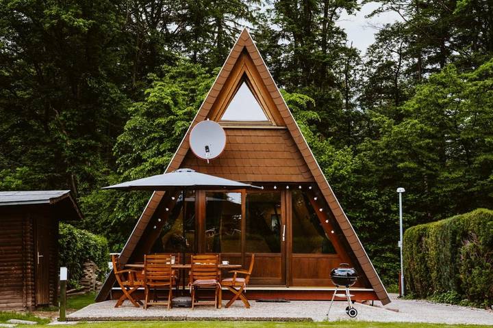 Ferienhaus für 6 Personen, mit Terrasse und Garten sowie Ausblick