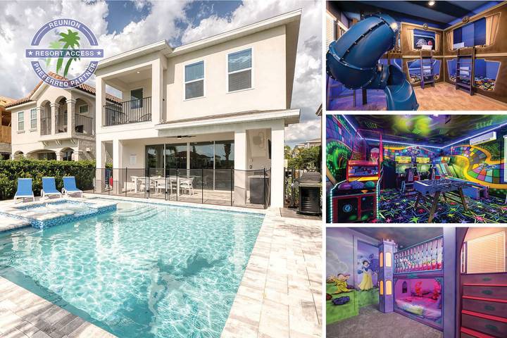 Villa for 14 people, with pool and balcony/terrace as well as children pool in Reunion Resort