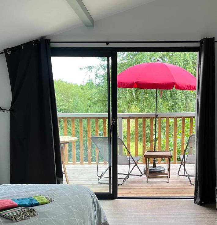 Chambre d’hôte pour 2 personnes, avec jardin ainsi que terrasse et jacuzzi à Seignosse