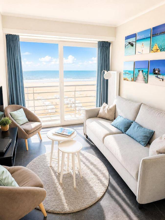 Ferienwohnung für 4 Personen, mit Balkon und Terrasse sowie Ausblick in De Haan