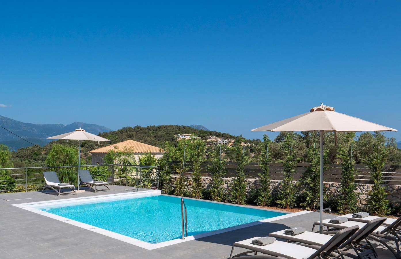 Stylish Contemporary Villa with Spacious Terrace near Vathy Tavernas in Katomeri, Meganisi