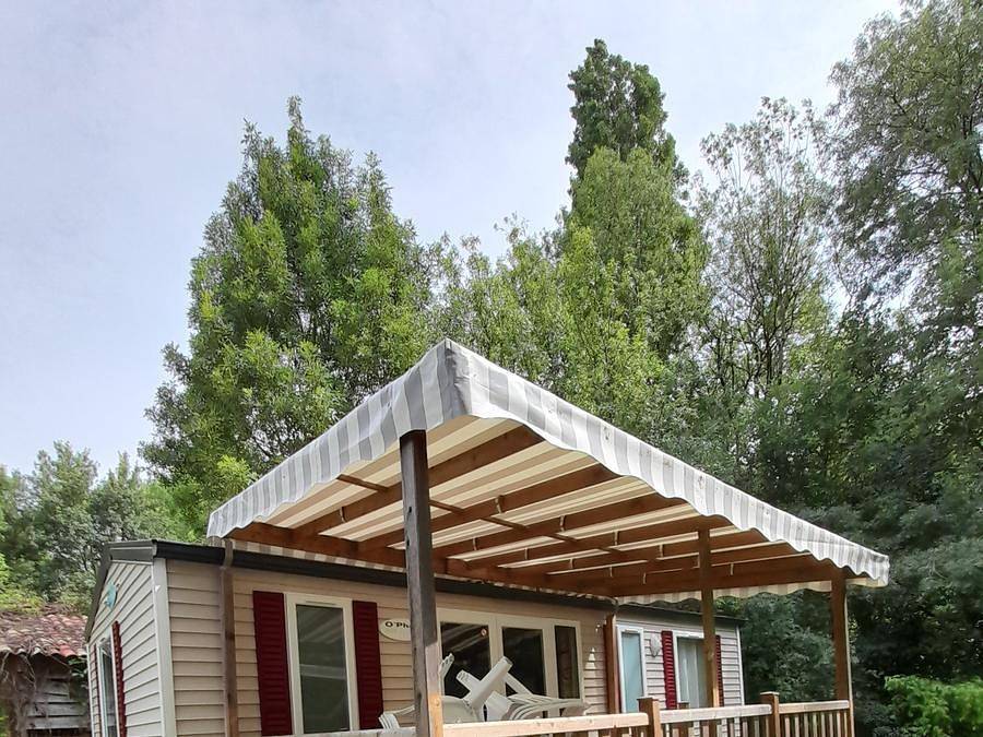 Camping Le Nizour - Mobilheim 6 personen - Schmetterling - 3 Schlafzimmer in Sireuil, Charente