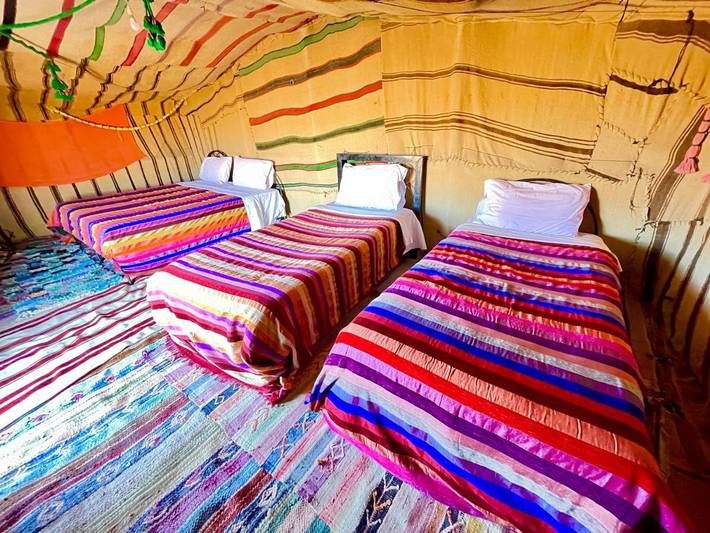 Tente pour 4 personnes, avec balcon ainsi que vue et vue sur le lac, adapté aux familles au Maroc - 3