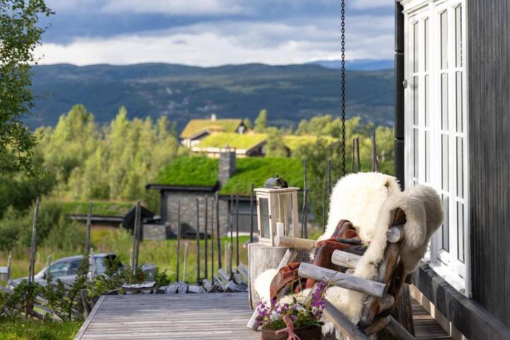 Ferienhaus für 11 Personen, mit Terrasse und Garten sowie Sauna und Ausblick