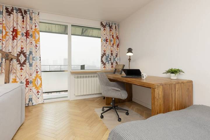 Appartamento intero, View Studio on the 15th Floor | Panorama Center in Varsavia Śródmieście, Varsavia