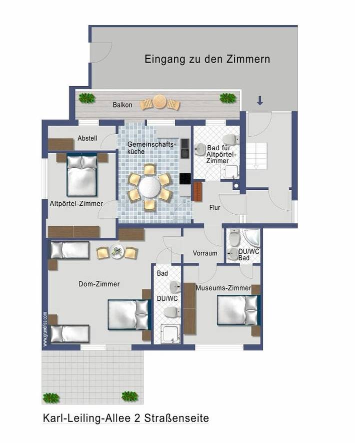 Ferienwohnung für 2 Personen, mit Terrasse und Ausblick in Speyer - 4