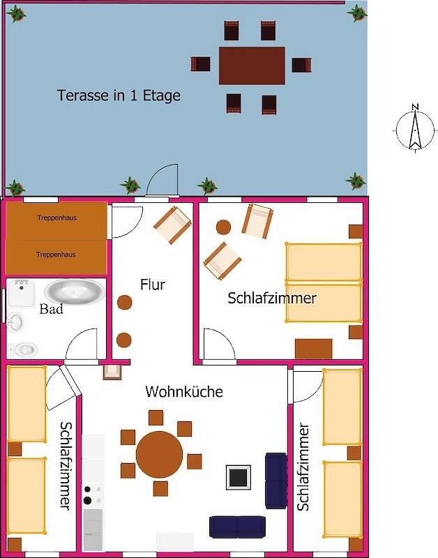 Ferienwohnung für 6 Personen, mit Terrasse in Traben-Trarbach - 4