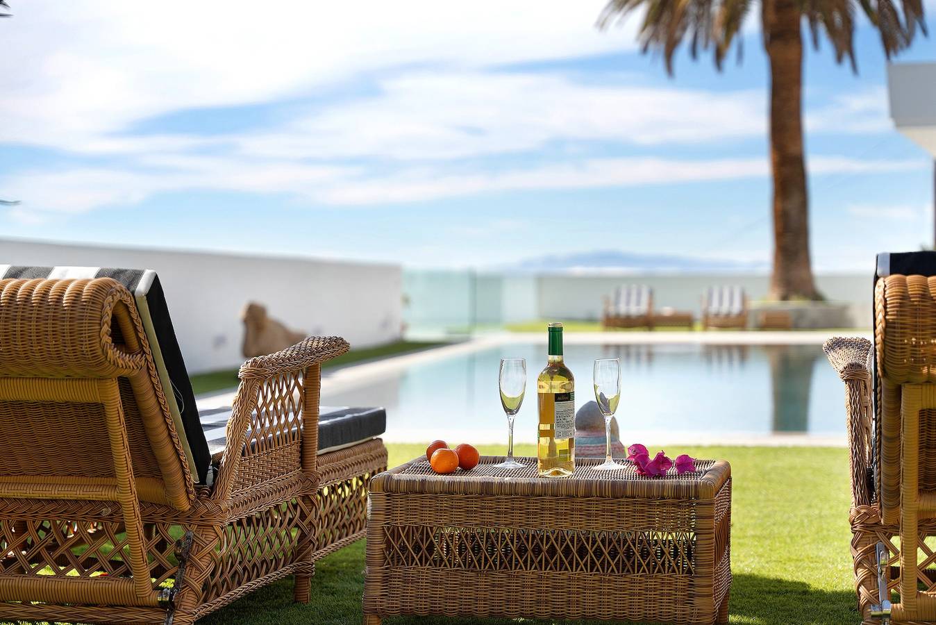 Ferienvilla 'Alba House' mit Meerblick, Privatem Pool und Wlan in La Postura, Adeje