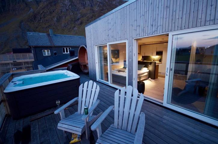 Chalet für 4 Personen, mit Garten und Ausblick sowie Sauna, mit Haustier auf den Lofoten - 3