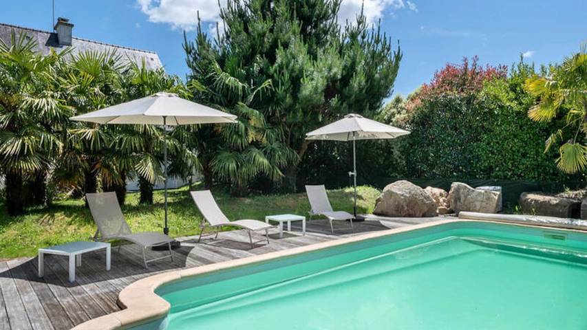 Appartement de vacances pour 9 personnes, avec piscine et jardin