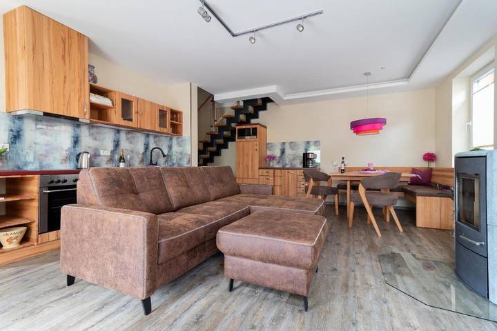 Ferienwohnung für 4 Personen, mit Terrasse und Garten sowie Sauna und Ausblick in Elbingerode