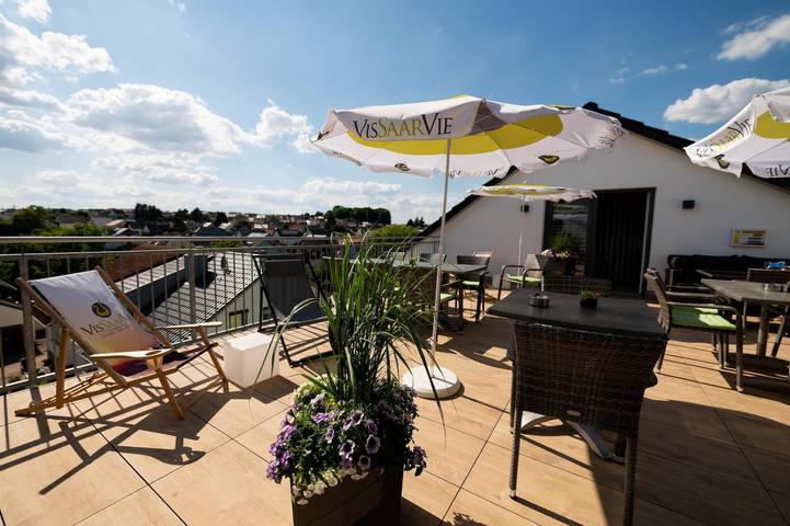 Ferienwohnung für 2 Personen, mit Balkon und Terrasse sowie Garten in der Saarschleife