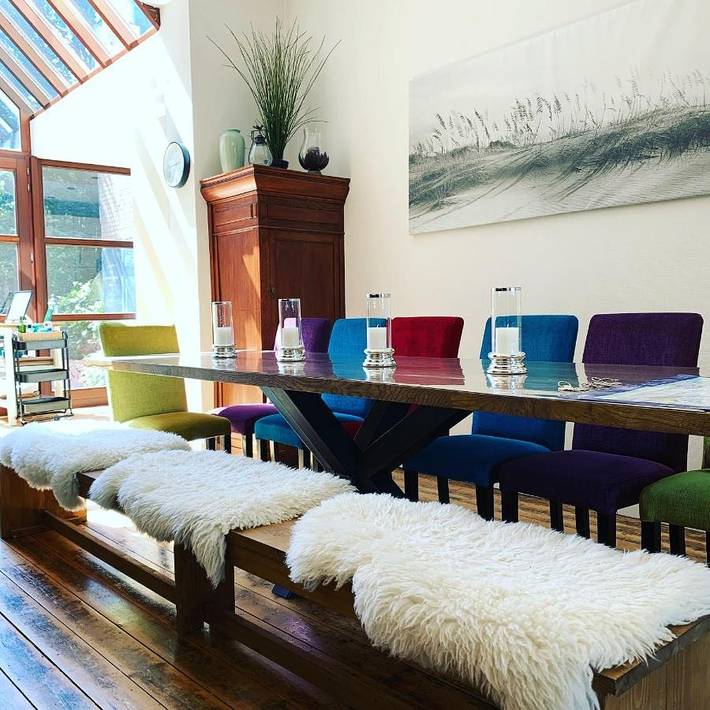 Ferienhaus für 12 Personen, mit Ausblick und Sauna sowie Garten