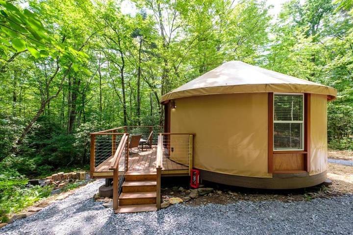 Camping für 2 Personen, mit Sauna und Garten sowie Balkon und Ausblick in North Carolina