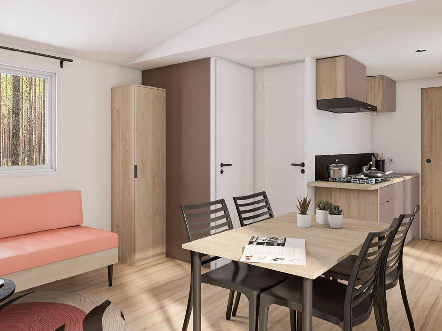 Camping Vert Gapeau - Mobilhome 5 personas - Casa móvil Phoenix de 2 dormitorios con aire acondicionado (33 m²) in Hyeres, Costa mediterránea (Francia)